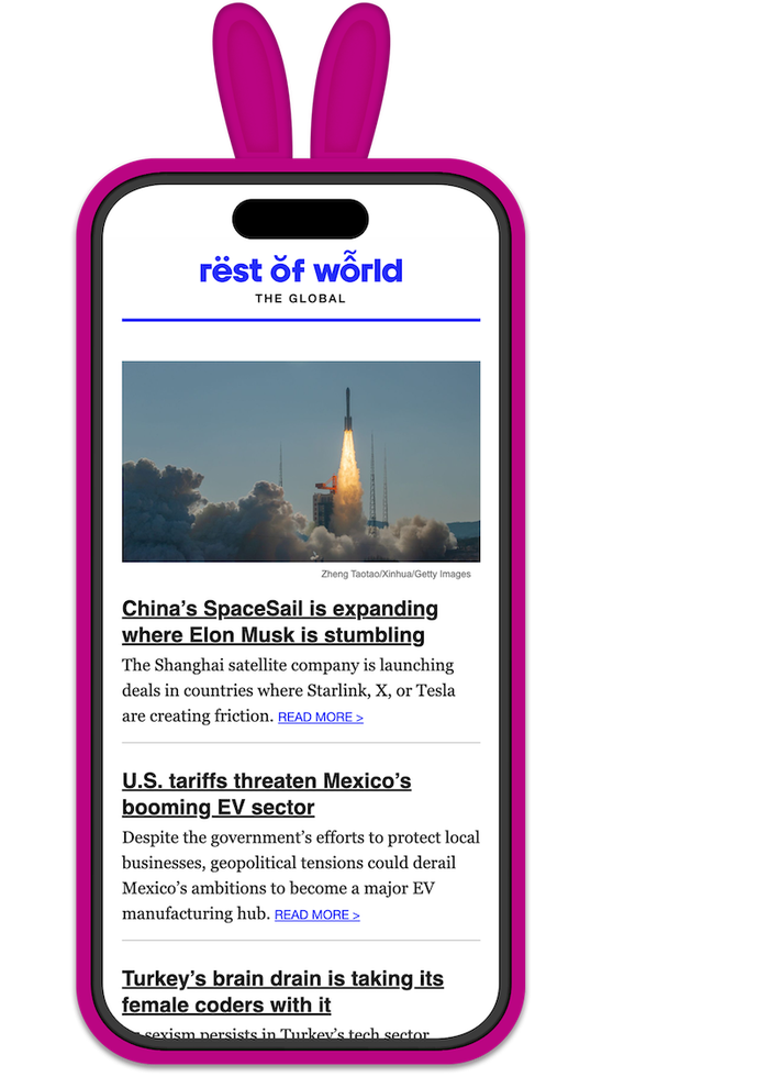 Preview of newsletter on mobile device