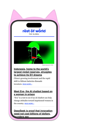 Preview of newsletter on mobile device