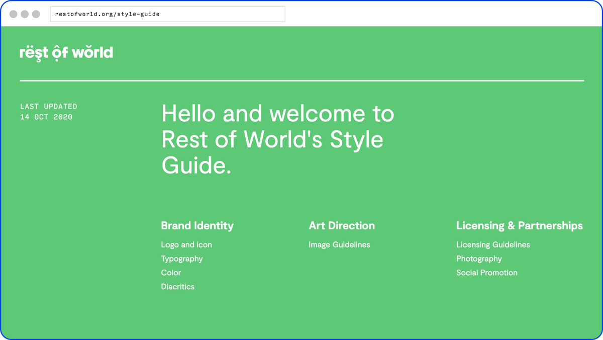 Introducing our Visual Style Guide - Rest of World