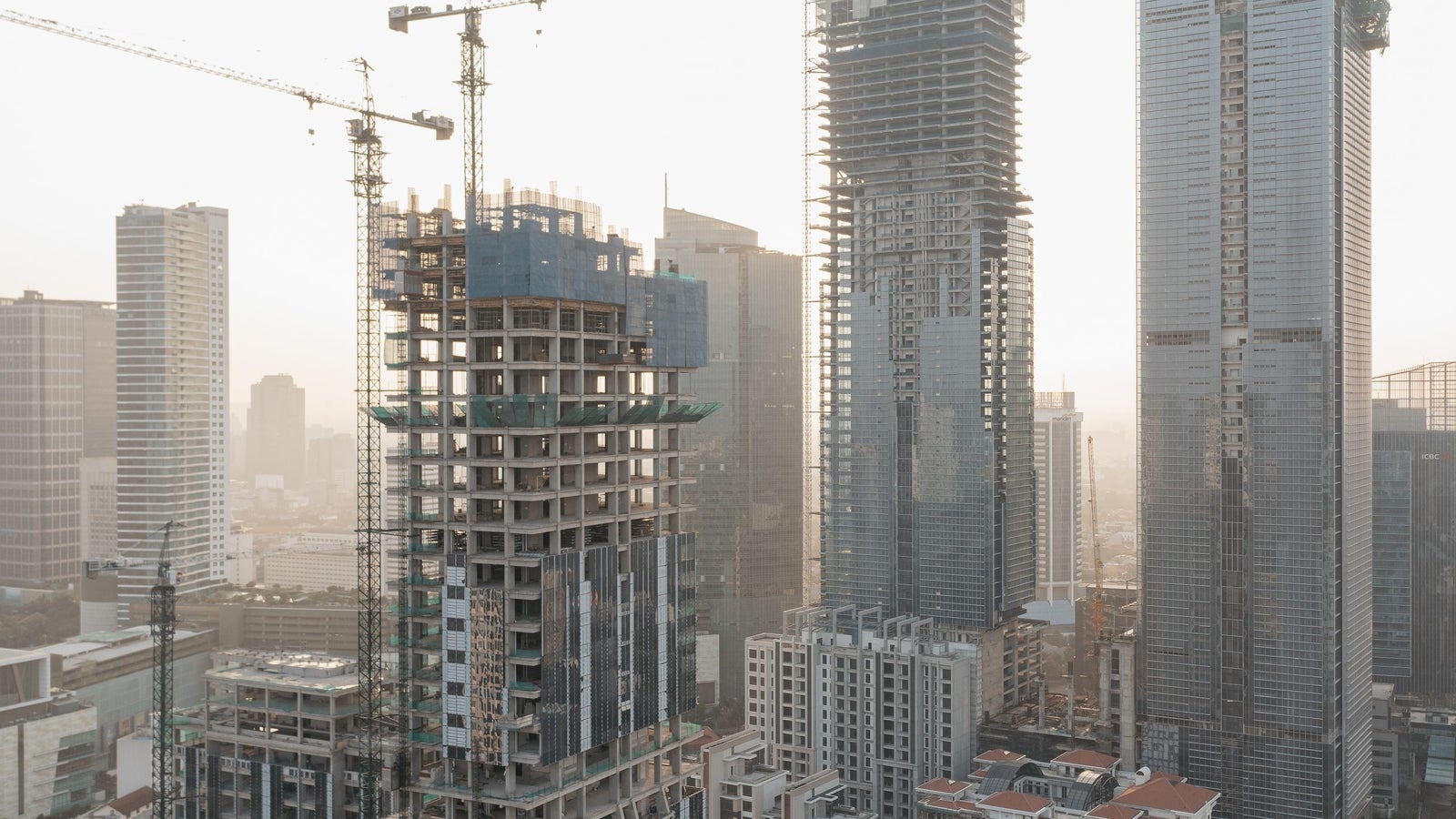 High rises constructions in Central Jakarta.