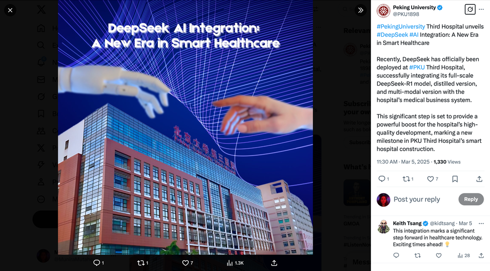 China embeds DeepSeek AI in everything from cars to police work - Rest ...